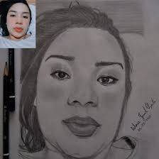 Otro retrato de Evelyn Alvarado a lápiz. Atte: Adonys Yamil Cabrera Oporta.