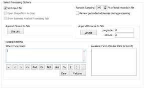 Processing Options Tab Arcmap Documentation