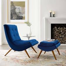 From $999.99 originally:$999.99 (list price). Modway Ramp Navy Upholstered Performance Velvet Lounge Chair And Ottoman Set In Eei 3487 Nav The Home Depot