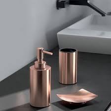 Quality gold bathroom accessories with free worldwide shipping on aliexpress. Gedy Ee200 15 By Nameek S Elettra Rose Gold Finish Three Piece Bathroom Accessory Set Thebathoutlet