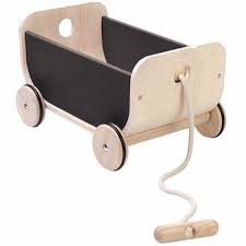 Children Toys Storage Finishing Cart Traction Pull Wooden Cart Baby Grow Up Accompanying Small Car Alexnld Com