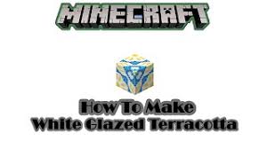 It can be colored in the same 16 colors that wool can be dyed, but more dulled and earthen. How To Make White Glazed Terracotta In Minecraft Herunterladen