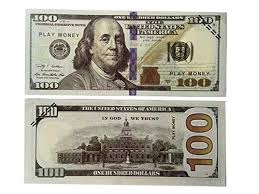 extremely real looking fake 100 bills is money to burn like a gangster