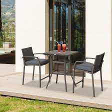 Add extra comfort to your outdoor dining experience with our attractive seat cushions. Ebern Designs Abdallah Rectangular 2 Person 27 5 Long Bar Height Dining Set With Cushions Reviews Wayfair