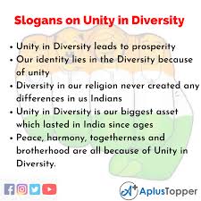Unity In Diversity Slogans Unique And Catchy Unity In Diversity Slogans In English A Plus Topper Development of hindi and urdu rich. catchy unity in diversity slogans