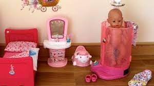 The interactive things work with the accessories that you can get with it. Baby Born Rain Fun Shower And Interactive Bath Baby Born Baby Annabell Evening Bedtime Routine Youtube