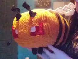 They make great decorations, little toys or even a little learning aid. I Knitted An Angry Bee R Minecraft