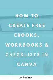 How To Make A Pdf Ebook Workbook Or Checklist Using Canva Canva Tutorial Workbook Blogging For Beginners