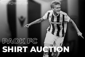 Brand logo on the right sleeve and as lettering on the right chest. Paok Fc On Twitter Paokaction To Match Worn Shirt Epistrefei Sthn Toympa Https T Co Pdcdwv7nwa Paokaek Slgr Playoffs Morethanfootball Matchwornshirt Https T Co Zsaskaysnj