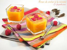 Soupe De Peches A La Verveine Framboises Dessert Leger Et Frais Dessert Ete Dessert Leger