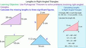 What will be the length of given: Lengths In Right Angled Triangles Mr Mathematics Com Common Core Math Standards Triangle Abc Theorems