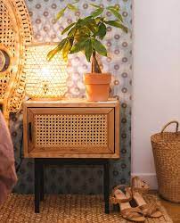 meuble en cannage 35 idees deco en rotin diy table de chevet mobilier de salon idees de decor