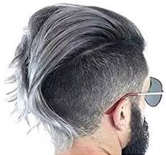 Black And Gray Hair Color Men Grey Man Hairstyle Styling Coloring At The Same Time Natural Silver Ash Matte Hairstyle Wax For Guys Grey Hair Wax Mens Hairstyles Silver Grey Hair