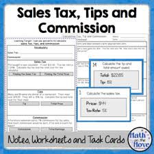 Sales Tax Worksheets Teachers Pay Teachers