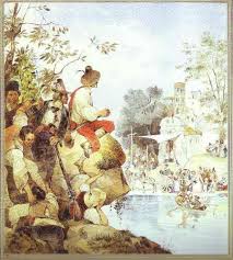 Where alph, the sacred river, ran through caverns measureless to man down to a sunless sea. In Xanadu Did Kubla Khan A Stately Pleasure Dome Decree Where Alph The Sacred River Ran Through Caverns Measureless To Man Hand Painting Art Art Art Of Man