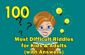 Riddles frequently rhyme, but this is not a requirement.riddle. 100 Most Difficult Riddles With Answers Difficult Quiz Games