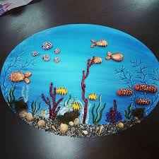 Tastasarimatolyesi Sulecim Emegine Saglik Elyapimi Handpainted Handmade Akvaryum Fish Balik Denizal Stone Art Painting Garden Rock Art Stone Art