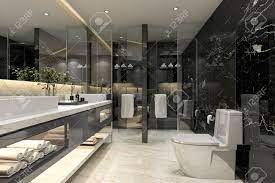 See more ideas about bathroom inspiration, bathroom flooring, bathrooms remodel. 3d Rendering Modern Black Bathroom With Luxury Tile Decor Stock Photo Picture And Royalty Free Image Image 89433315