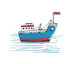 El transporte marítimo es el modo más utilizado de transporte para el comercio internacional, a nivel mundial. Dibujo Colorido Del Transbordador Del Pasajero O Del Buque Marino Con La Navegacion De La Bandera En El Mar Nave Del Cargo O Del Ilustracion Del Vector Ilustracion De Agua Viaje