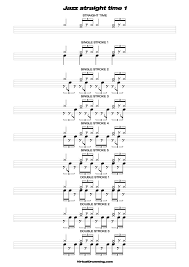 Essential Drum Rudiments Jazz Drumming Lessons Sheet Music