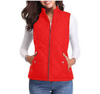 Fartey Puffer Vest Jacket for Women Lightweight Stand Collar Gilet Quilted  Zip Vest Slim Fit Solid Color Sleeveless Winter Down Jackets Warm Vests ...