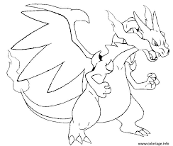 Dracaufeu est un pokémon qui avec son souffle brûlant peut faire fondre la roche. Dessin A Imprimer Dracofeu Shiny Recherche Google Coloriage Pokemon Dessin Gratuit Coloriage