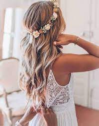 Wedding Hairstyles Half Up Half Down Boho Hairdos 41 Trendy Ideas Wedding Hairstyle Wedding Hairstyles Thin Hair Wedding Hairstyles For Long Hair Hair Styles