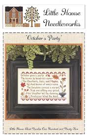 Love poem for cross stitch free patterns to print. October S Party Cross Stitch Pattern Little House Needleworks Fat Quarter Shop