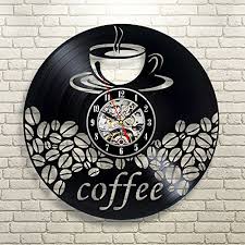 Choose matte colors and use a sponge to apply the paint to blend the border in with the rest of the. Coffee Themed Kitchen Cafe Wall Decor Vinyl Clock Buy Online In Botswana At Botswana Desertcart Com Productid 105339189