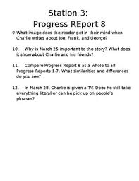 He gets so smart that he can read 25 languages fluently, etc., and comes to find a flaw in their research. Station Activity For Flowers For Algernon Over Progress Report 6 10