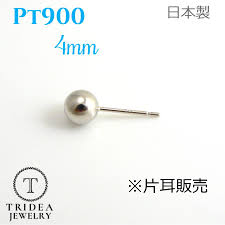 プラチナ ピアス 丸 玉