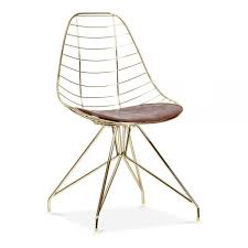 Moda Wire Metal Dining Chair Cd6 Gold Metal Dining Chairs Metal Chairs Gold Dining Chairs