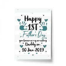 Na day to celebrate fathers and father figures or grandfathers. Personalised 1st Fathers Day Gift From Daughter Son Keepsake