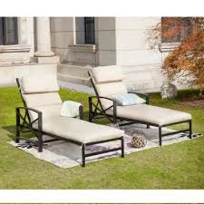 Patio Festival 2 Piece Metal Outdoor Chaise Lounge With Beige Cushions Pf19301 K The Home Depot In 2020 Patio Chaise Patio Chaise Lounge Outdoor Chaise
