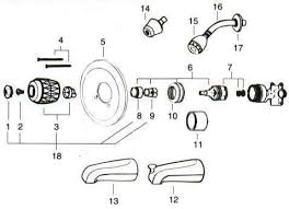 Bathtub Shower Faucet Parts Valley Back To Back Tub Shower Replacement Parts Delta Tub Shower Faucet Parts Bathroom Three H In 2020 Faucet Parts Shower Faucet Faucet