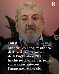 Non indagini né sentenze ma le attività amministrative da sindaco e  presidente della Regione, che per due decenni hanno segnato la storia di  Bari e della Puglia: è con questo curriculum che