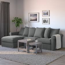 Gronlid 3er Bettsofa Mit Recamiere Ljungen Mittelgrau Ikea Osterreich Bettsofa Sofa Bett Ikea Bett