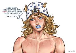 Johnny Joestar Oiled Up (artist: pizza990 on Twitter) : rStardustCrusaders