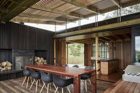 What kind of fabric are coastal dining chairs made of? Castle Rock Beach House Herbst Architects Archdaily