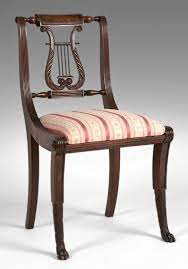 Rare Important Early 19th C American Federal New York Duncan Phyfe Lyre Back Hairy Paw Foot Chair Pretty Furniture Dining Room Victorian Duncan Phyfe Chairs