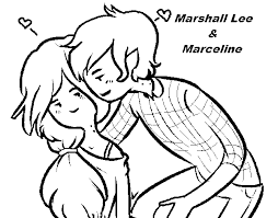Free to color marceline chibi by aeridis on deviantart adventure. Marshall Lee And Marceline Coloring Page Coloringcrew Com