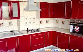 مطابخ كاونترات باللون الأحمر أجمل وأحلي مطابخ كاونترات حمراء 2017