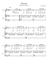 Oh, hush, my dear, it's been a difficult year / and terrors don't prey on innocent bad liar is solely about dan reynold's marriage, and the frontman recruited his ex to help him out with. Demons Imagine Dragons Sheet Music For Piano Piano Duo Musescore Com
