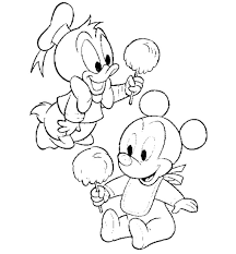Baby Mickey Mouse Eating Cotton Candy Coloring For Kids Nakis Desenleri Desenler Cizim