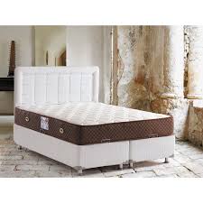 Belletto Gold Cift Kisilik Baza Seti 150x200 Cm Beyaz Tekzen