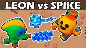 Brawl stars characters in real life tara, pam, spike, frank, brock, shelly, crow and many more characters of. Leon Vs Spike 1 Vs 1 Brawl Stars Youtube