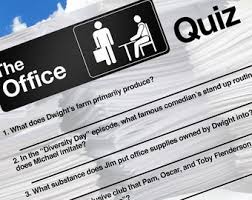 · all questions, answers, and quiz content on this . The Office Trivia Etsy