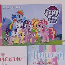 ∙ promo pengguna baru ∙ kurir instan . Buku Mewarnai Custom Unicorn Little Pony Shimmer N Shine Vampirina Moana Shopee Indonesia