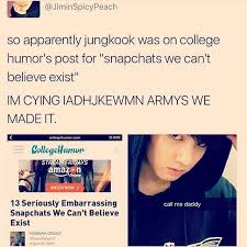 I Know It S A Fake Snapchat But Soooo Funny I Still Can T Believe This Actually Happened I M So Happy It Did Bts Funny Bts Memes Bts Jungkook