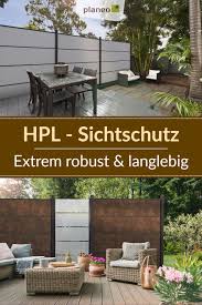 Gartenzaun Sichtschutzzaun Und Zaunelemente Aus Hpl Extrem Robust Und Pflegeleicht Sichtschutzzaun Outdoor Dekorationen Gartenzaun